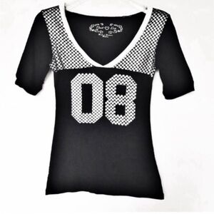 Next Era Tee Shirt Black Silver Size M